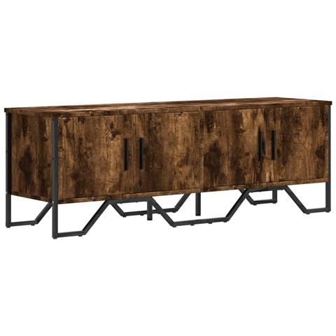 Mobile Porta Tv Rovere Fumo 122x34x41 Cm In Legno Multistrato - Foto 2