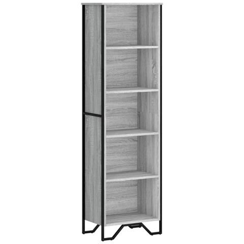 Libreria Grigio Sonoma 50x31x169 Cm In Legno Multistrato - Foto 2