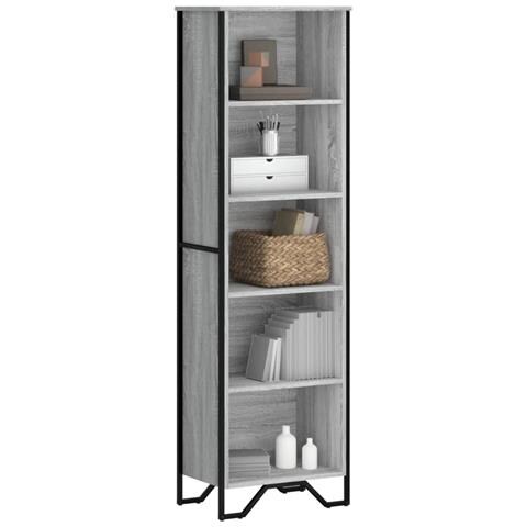 Libreria Grigio Sonoma 50x31x169 Cm In Legno Multistrato - Foto 1