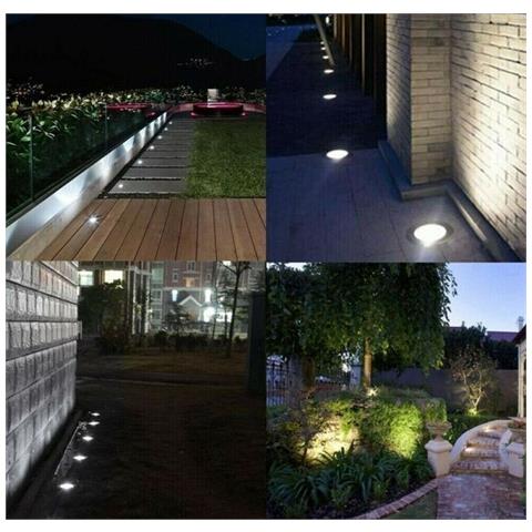 Faretto Led Segna Passi Calpestabile Luce Bianca Segnapasso Giardino Terra Ip65 - Foto 5