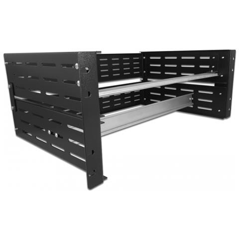 Supporto per guida DIN da 19? 4U, nero - Foto 1