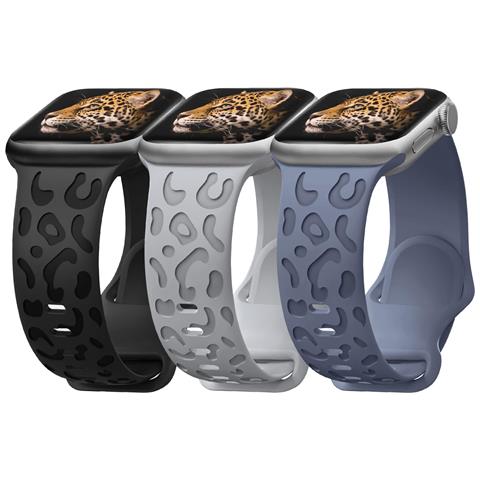 Set Di 3 Braccialetti In Silicone Panther Per Apple Watch - 38 Mm - Foto 1