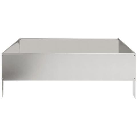 Fioriera Rialzata da Giardino 100x100x33,5 cm in Acciaio Inox - Foto 10