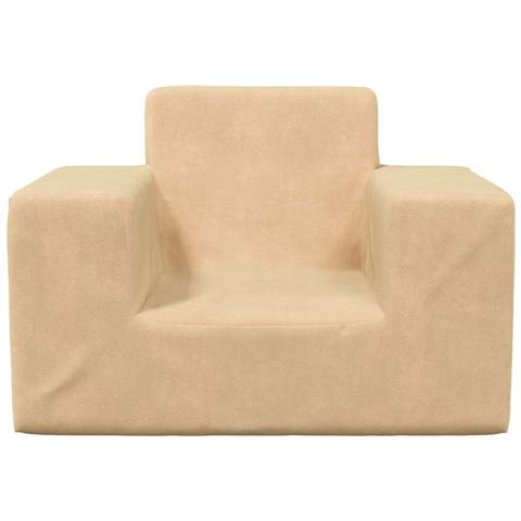 Divano per Bambini Crema in Morbido Peluche - Foto 7