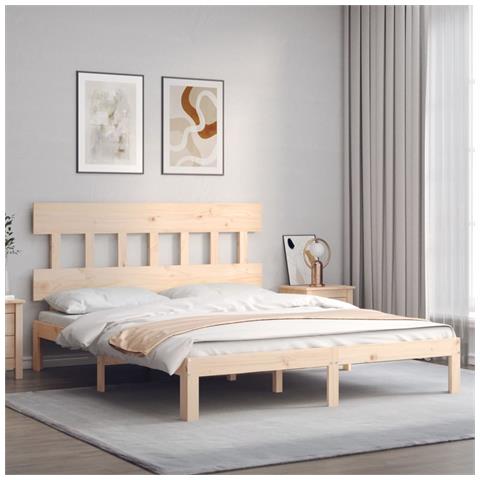 Giroletto Con Testiera King Size In Legno Massello - Foto 3