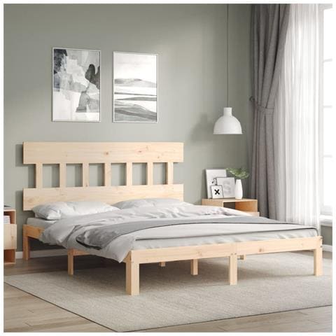 Giroletto Con Testiera King Size In Legno Massello - Foto 1