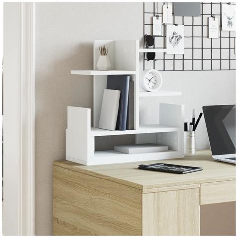 Organizer Per La Scrivania Bianco 49x20x52,5 Cm In Multistrato - Foto 3
