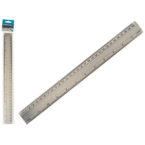 Righello Diga 30cm Alluminio 0,5x35,5x4 Cm. Grigio - Foto 1