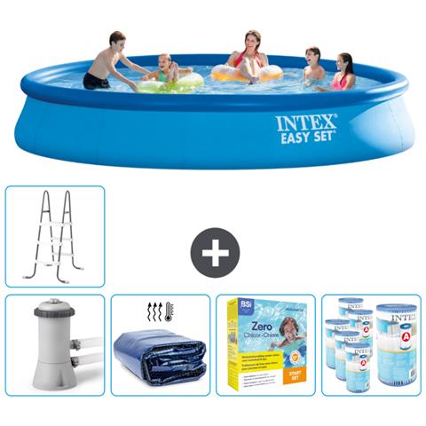 Piscina Fuori Terra - In Giro - 457x457x84 Cm - Blu - Include Accessori Coordinati Cb27 - Foto 1