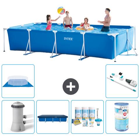 Piscina Fuori Terra - Rettangolo - 450x220x84 Cm - Blu - Include Accessori Coordinati A358 - Foto 1