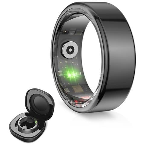 Anello Smart Saturn con activity tracker IP68 Nero - XS - Foto 1