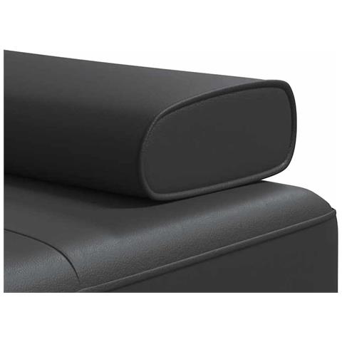 Divano Letto a L Nero 255x140x70 cm in Similpelle - Foto 9