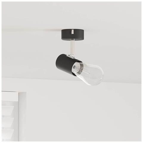 Faretti da soffitto neri 1 Via Regolabile E27 - Foto 2