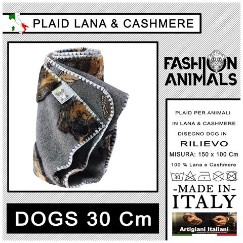 Plaid Per Cani E Gatti - Lana E Cashmere - Coperta Morbida E Lavabile 150x100 Cm - Elegante E Resistente - Made In Italy (dog 30 Cm) - Foto 8