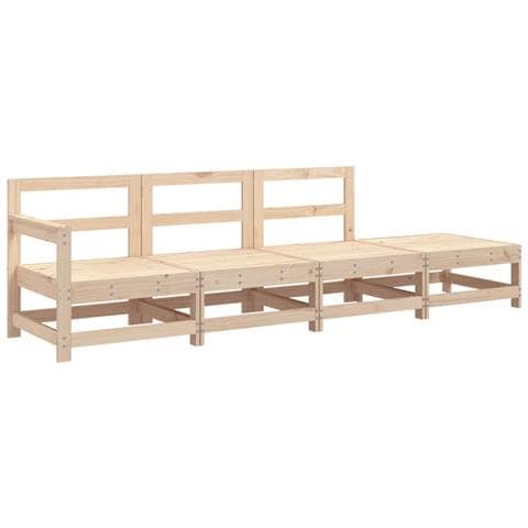 Set Salotto da Giardino 4 pz in Legno Massello di Pino - Foto 1