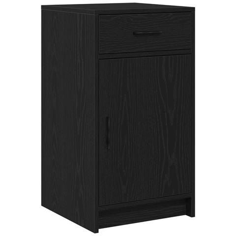 Sideboard Nero Rovere 40x41x75 cm Legno ingegnerizzato - Foto 1