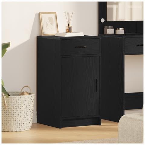 Sideboard Nero Rovere 40x41x75 cm Legno ingegnerizzato - Foto 2