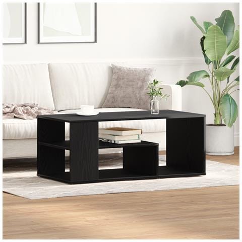 Tavolino da caffè Nero Rovere 100x50x40 cm in legno ingegnerizzato - Foto 2
