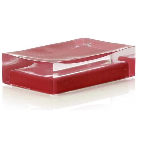 Portasapone D'appoggio In Resina Ra11 Serie Rainbow Rosso - Foto 1