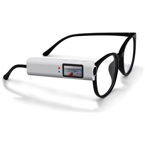 Telecamera Per Occhiali In Prima Persona 2.7k Hd Con Schermo Ips Da 0,96 Pollici White - Foto 1