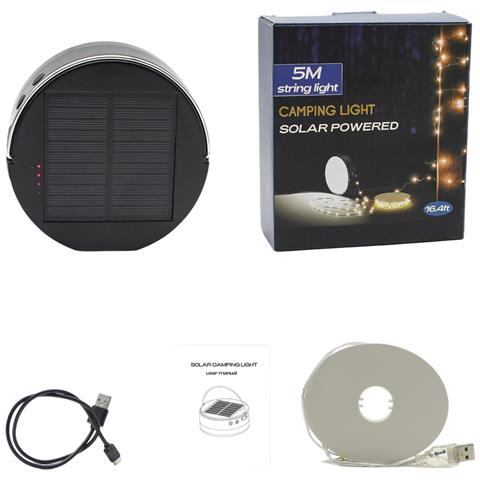 Ghirlanda Luminosa Solare Da Giardino Led Usb 4000 Mah 5 M - Foto 2