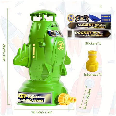 Razzo Ad Acqua Giocattolo Per Bambini Verde 13 X 13 X 23 Cm - Foto 5