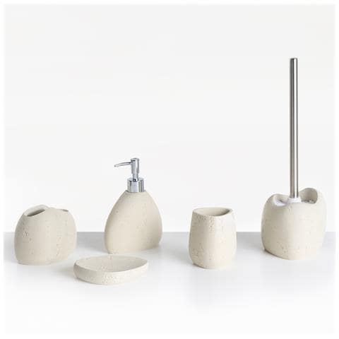 Set Da 5 Accessori Per Il Bagno Coata Beige Chiaro - Foto 2