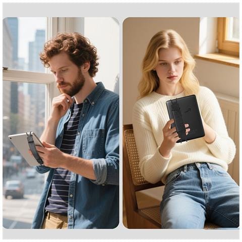 Cinturino Universale 6/7 Pollici Per E-reader - Supporto In Pelle Pu, Compatibile Con Kindle/ipad/kobo Black - Foto 5