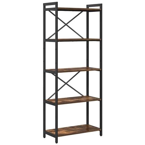 Libreria Rovere fumo 60 x 30 x 153 cm Legno multistrato - Foto 1