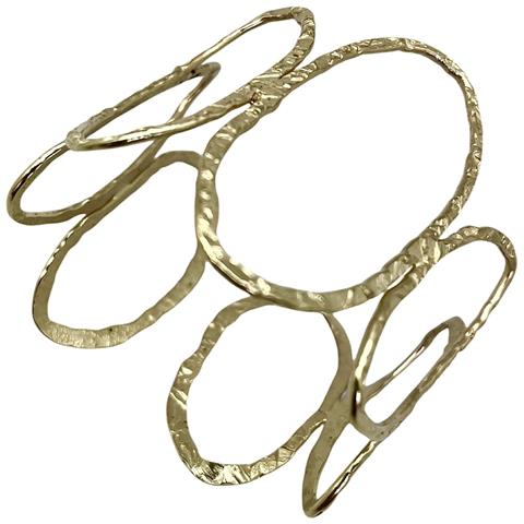 Bracciale Orion In Ottone Placcato Oro, Regolabile - Foto 1