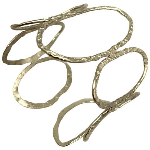 Bracciale Orion In Ottone Placcato Oro, Regolabile - Foto 5