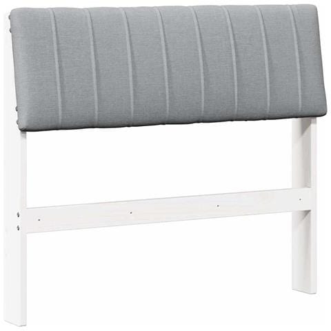 Testiera imbottita Grigio chiaro 90 cm Pino massello - Foto 1