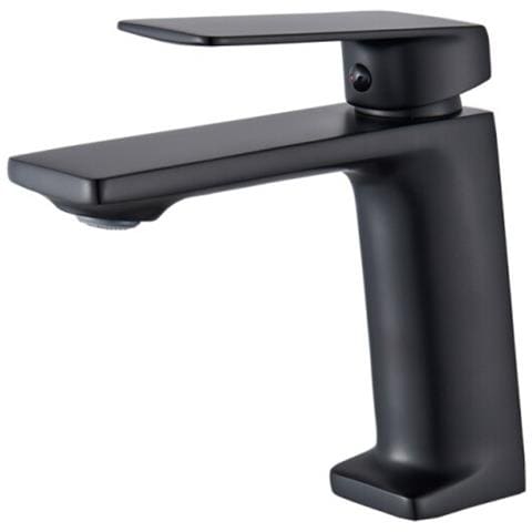 Rubinetto per lavabo da bagno, Blackswan, tipo M117, modello nero opaco, misura 16 cm - Foto 1