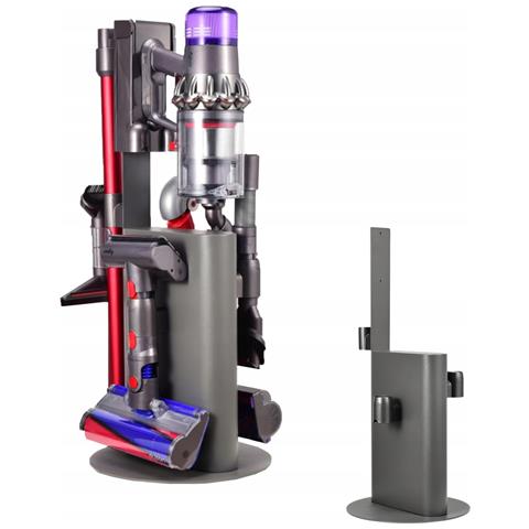 Supporto In Acciaio Al Carbonio Per Aspirapolvere Compatibile Con Dyson V6-v15 - Altezza 74 Cm, Montaggio Facile, Ricarica Integrata - Foto 1