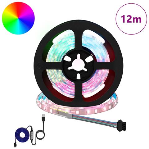 Striscia LED 12 pcs Nero e trasparente 1000 mm Rame e plastica - Foto 2