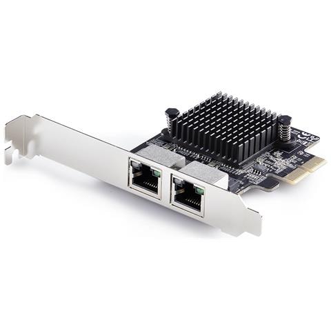 Scheda di Rete PCIe Gigabit a 2 Porte 5G, Interfaccia LAN PCI Express 5G / 2,5G / 1G / 100M / 10M, Realtek RTL8126, NIC Multi-Gigabit per Windows e Linux, TAA - Foto 1