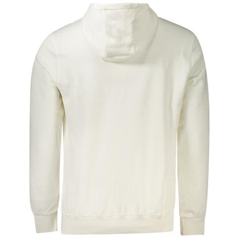 FELPA BIANCA DA UOMO CON CERNIERA - Colore: Bianco, Taglia: M - Foto 2