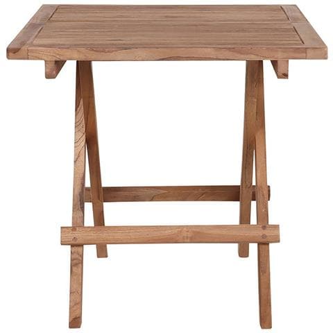 Tavolino Da Esterno Bilbao In Teak Naturale 50x50x50 Cm - Foto 2