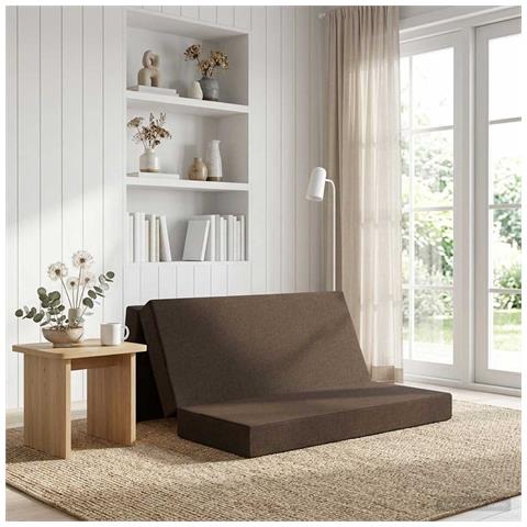 Divano Letto Pieghevole 200 x 67 x 45 cm Tortora - Foto 2