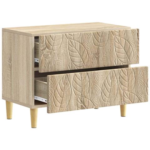 Comodino Rovere Sonoma 62 x 34,5 x 48 cm Legno ingegnerizzato - Foto 2