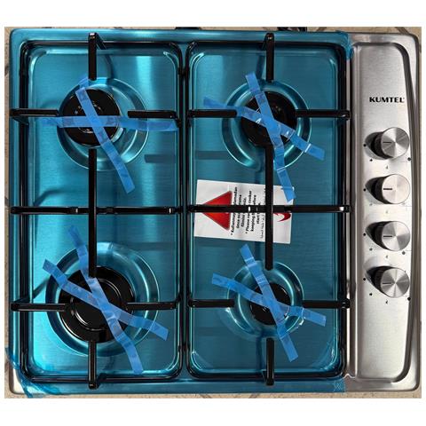 Piano cottura da Incasso a Gas 4 fuochi 60cm Inox M6-40BF INOX - Foto 1