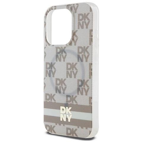 Dkny Iml Custodia Checkered Mono Pattern & Strisce Stampate Magsafe Per Iphone 13 Pro Max - Colore Sabbia - Foto 1