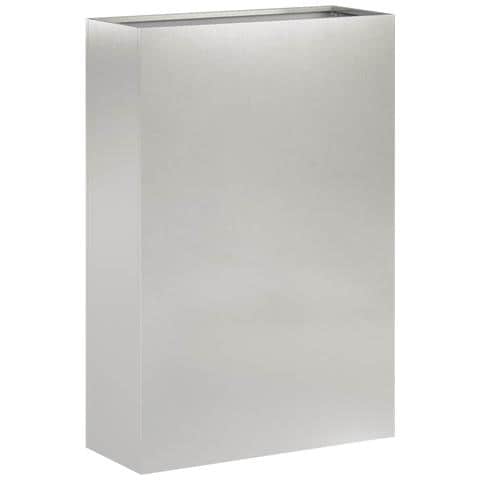 Vaso da giardino Argento 50 x 20 x 75 cm Acciaio Inox - Foto 1
