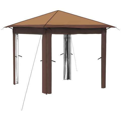 Gazebo senza Parete 2,6 x 2,6 m Beige e Marrone - Foto 1