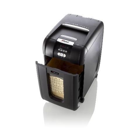 Distruggidocumenti a Frammento Auto Plus 300X Automatico con cestino da 40L capacità di 300 fogli - Nero - Foto 2