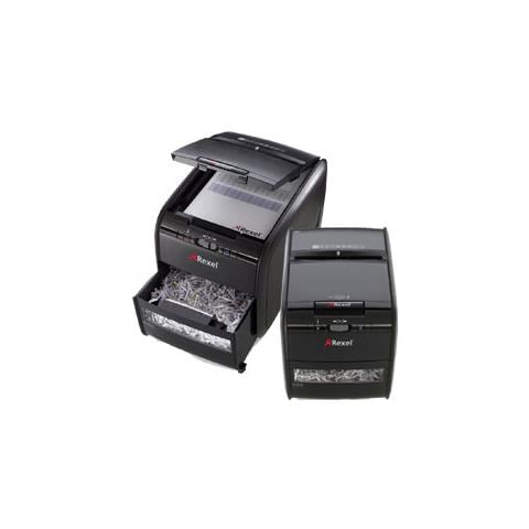 Distruggidocumenti a Frammento Auto Plus 300X Automatico con cestino da 40L capacità di 300 fogli - Nero - Foto 8