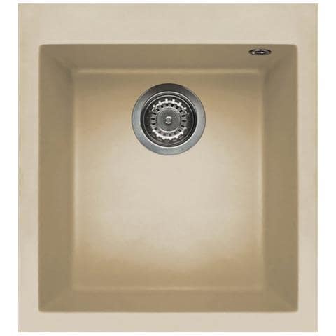 Lavello Quadra 100 Keratek Plus 41x50 cm 1 vasca Colore Champagne 95 - Foto 1