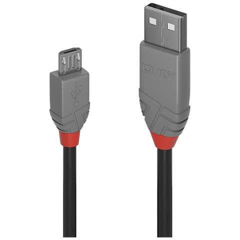 36735 Cavo Usb Usb 2.0 5 M Usb A Micro-usb B Nero, Grigio - Foto 4