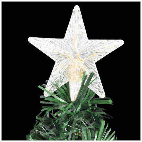 Albero di Natale Preilluminato con Supporto 180 cm Fibra Ottica - Foto 2