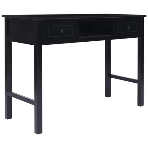 Scrivania Nera 110x45x76 Cm In Legno - Foto 9